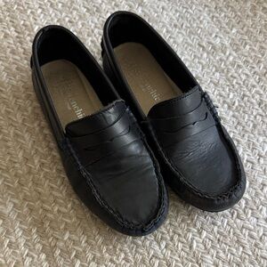 Classic Navy Blue Kids Moccasins (US SIZE 3, EU 34) made in Spain, soft leather
